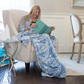 Pedipocket Patented Foot Pocket Blanket - 50    X 70    With 20    Deep Foot Pocket, Plush Velvety Fleece Blanket - Everyday Lux