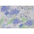 Seabreeze Sz1 Purple Coastal Rug Rectangle 8' X 10'