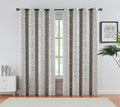 Foil Gold Blackout Window Curtains For Bedroom Living Room 108Inch Long Modern Metallic Print Thermal Insulated Drapes Privacy P