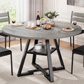 Jocoevol Round Dining Table for 4, Kitchen Table, Dining Table, Circle Table, Round Pedestal Dining Table, Dining Room Table, Di