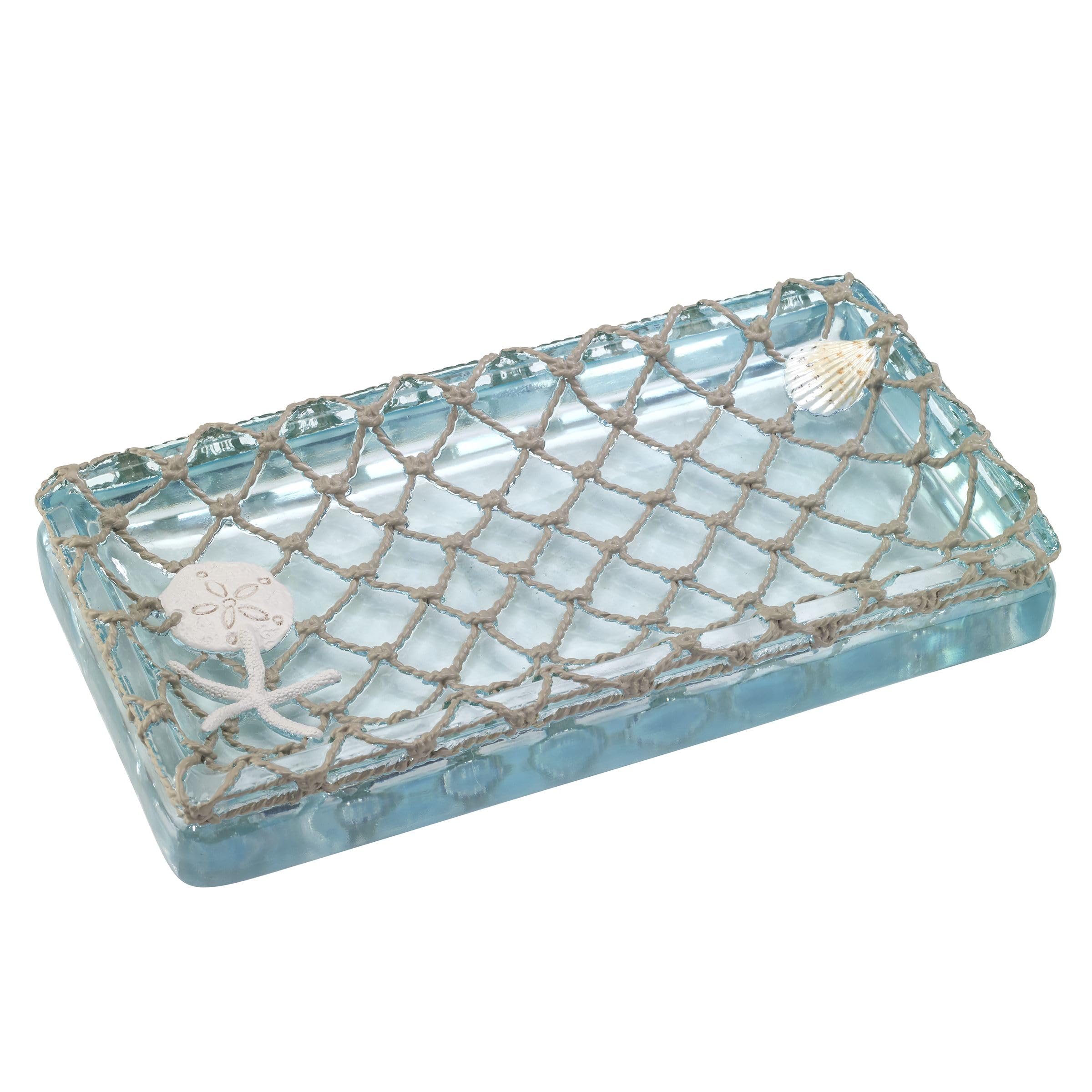 Avanti Linens - Decorative Tray, Resin Countertop Organizer, Beach Inspired Bathroom Accessories (Seaglass Collection)