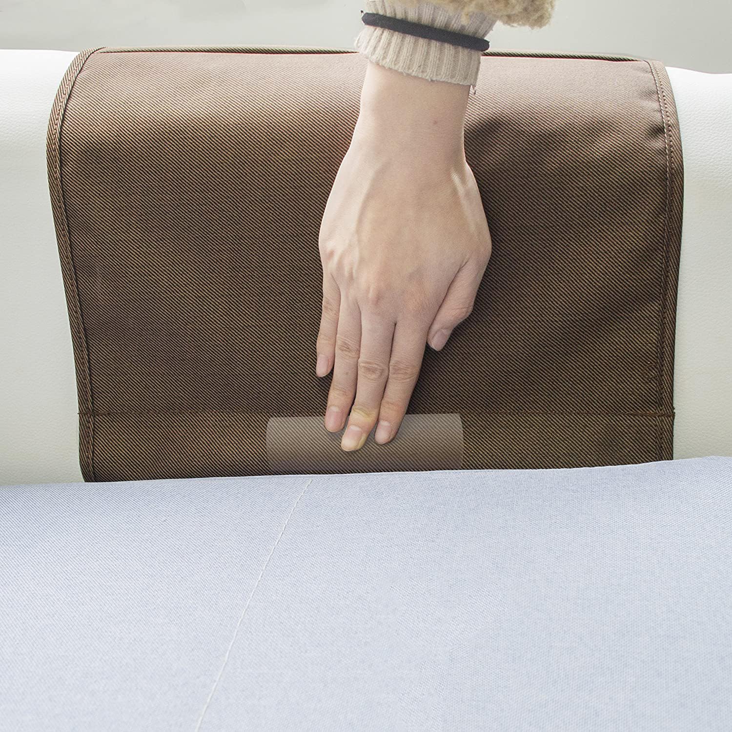 Mdstop 5 Pockets Remote Control Holder, Magazine Rack, Space Saver Organizer, Draped Over Sofa, Couch, Recliner Armrest