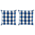 DII 100% Cotton Buffalo Check Pillow Cover Set, Navy & Cream, 20x20, 2 Piece