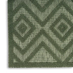 Nourison Versatile Indoor/Outdoor Green 5' X 7' Area Rug, Easy Cleaning, Non Shedding, Bed Room, Living Room, Dining Room, Backyard, Deck, Patio (5X7)