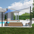 Coolaroo 95% Uv Block Dualshade Outdoor Sun Shade Sail With Hardware Kit, 12' X 8' Rectangle, Santorini