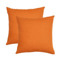 RELY+ Cotton Throw Pillow Covers 20X20 Inchs Set of 2 Rust Decorative Zippered Cases for Couch Bedroom Sofa Farmhouse Living Roo