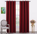 LE HAVRE Polyester Solid Room Darkening Blackout Curtain (Maroon, Width  45inch X 72inch Length)