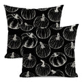 Fall Pillow Covers 18 X 18 Set Of 2 Fall Black Pumpkin Throw Pillow Covers Outdoor Decor Autumn Harvest Thanksgiving Decoration