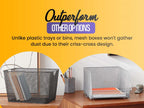 Mesh Open Bin Storage Basket Organizer For Fruits, Vegetables, Pantry Items Toys 2040 (1, 14 X 10 X 9)