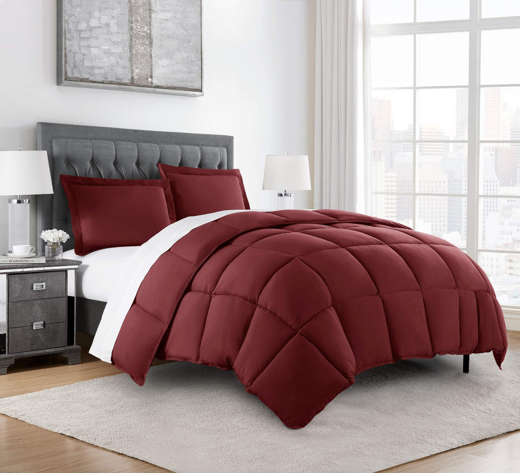 Chezmoi Collection 3-Piece Down Alternative Comforter Set - Lightweight All Seasons Luxurious Brushed Microfiber Comforter (Quee
