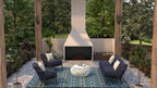 Mad Mats Geometric Outdoor Rug, Reversible Plastic Mat (2.5' X 6', Dark Periwinkle)