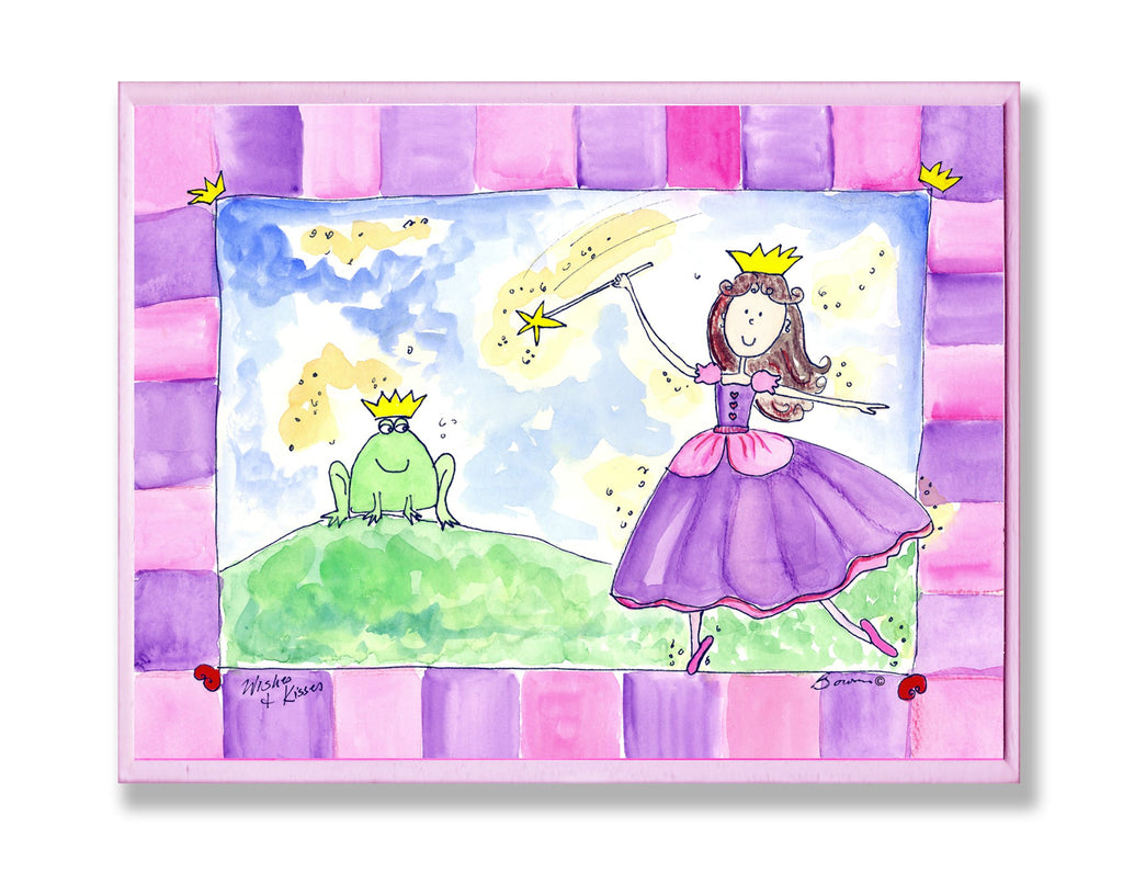 The Kids Room by Stupell Princess and Frog Prince Rectangle Wall Plaque