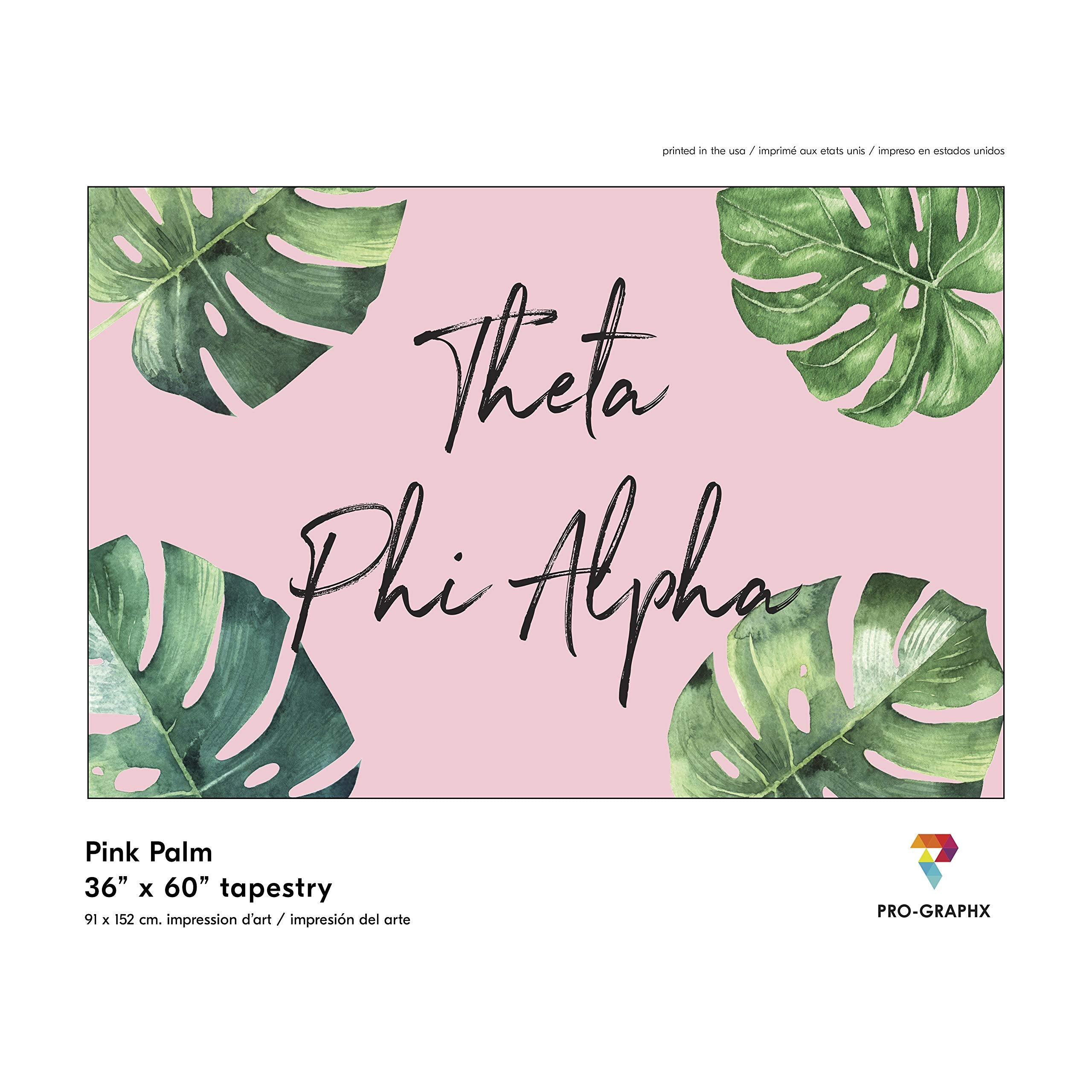 Pro-Graphx Theta Phi Alpha Greek Sorority & Fraternity Flag Officially Licensed, Tapestry, Display Banner, Sign, Letter Pattern