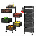 Jd Fresh 6Tier Metal Rotating Kitchen Trolley With 360Degree Rotating Wheels/Spice Rack/Vegetable & Fruit Storage/Organizer Ho