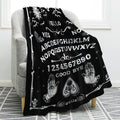 Jekeno Ouija Board Blanket Spooky Horror Gifts For Halloween Sun Moon Skeleton Skull Presents For Women Men Kids Girls Home Bedr