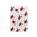 3D Rose Image of Red Crawfish Repeat Pattern Hand Towel, 15 x 22