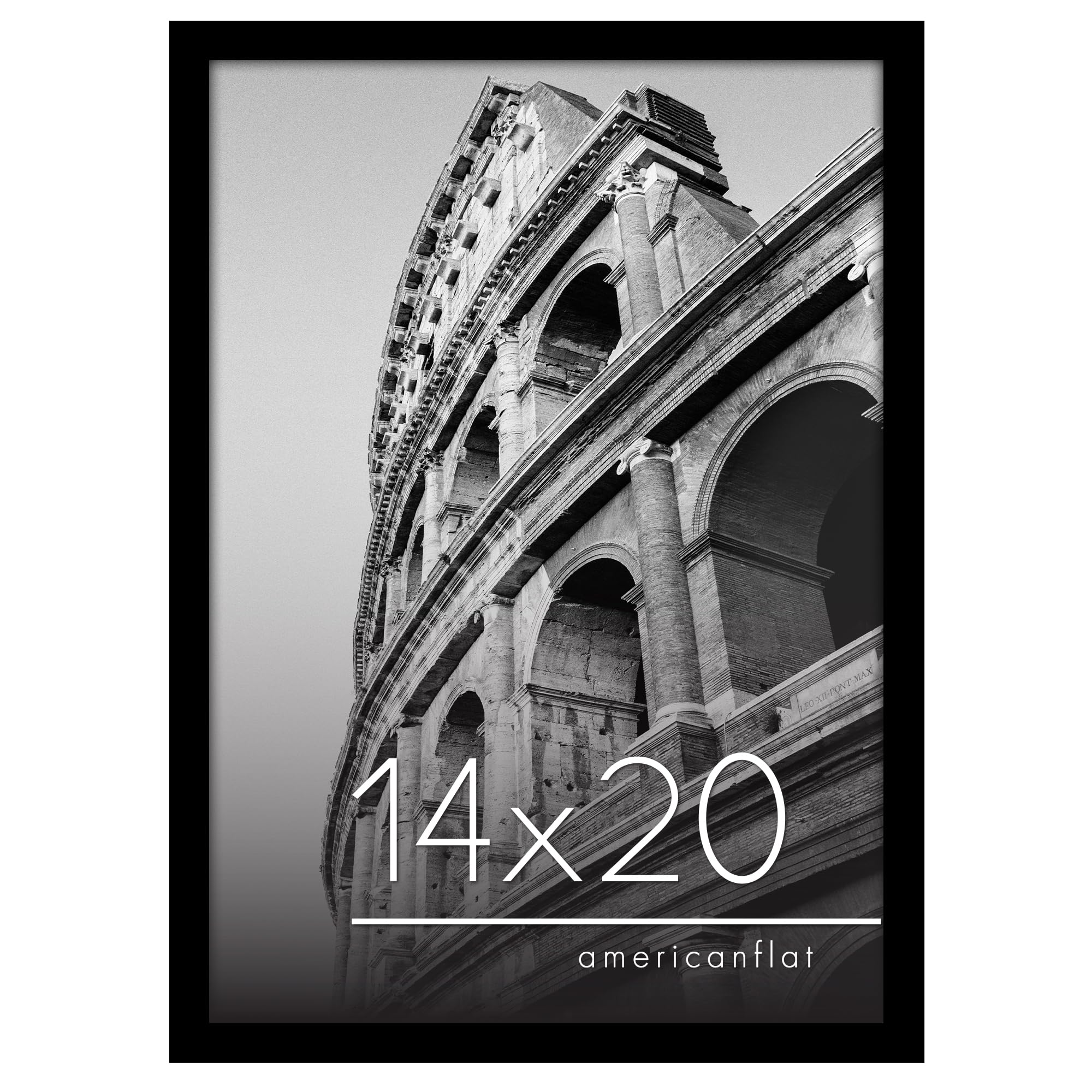 Americanflat 14x20 Picture Frame with Polished Plexiglass - Epic Collection - Gallery Wall Frames with Engineered Wood - Wide Ph
