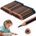 Seajan 96 Pcs 2b Jumbo Pencils, Big, Fat, Thick, Triangular Grip 7 Inch Large Pencils Refill with Eraser for Beginners Office Ch