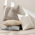 Miulee Pack Of 4 Tan Corduroy Decorative Throw Pillow Covers 18X18 Inch Soft Boho Striped Pillow Covers Modern Farmhouse Home De