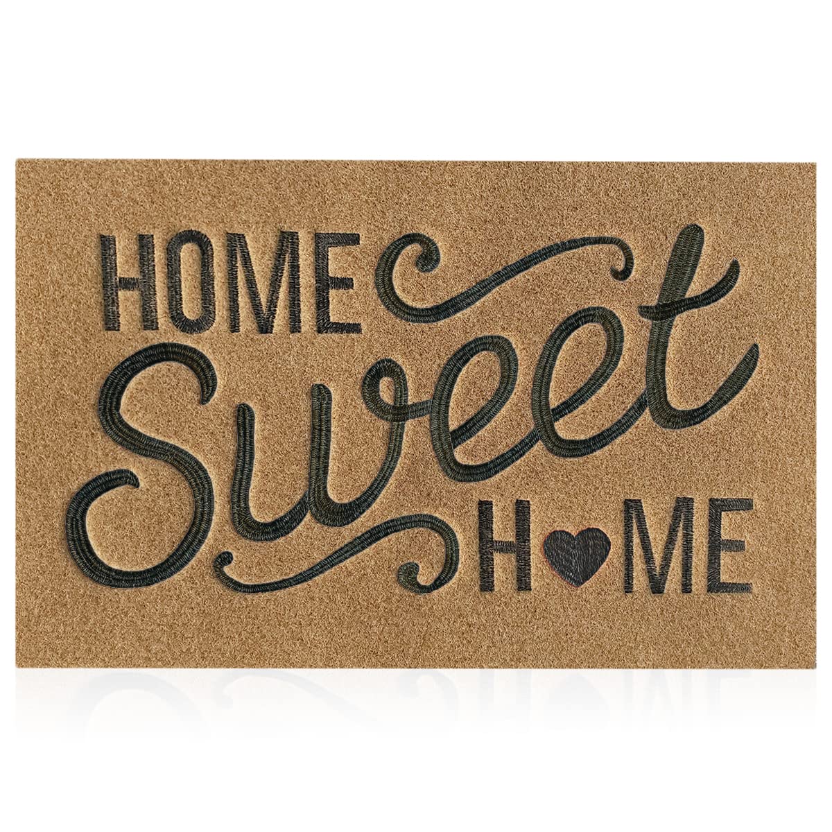 AAZZKANG Brown Welcome Mats for Front Door Home Sweet Home Door Mat Outdoor Indoor with Non Slip Rubber Backing Easy to Clean Ou