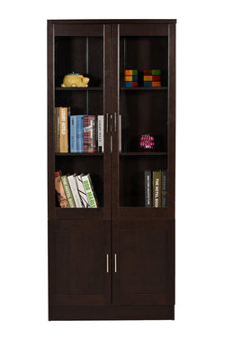 DeckUp Versa Engineered Wood Book Shelf and Display Unit (Dark Wenge, Matte Finish)