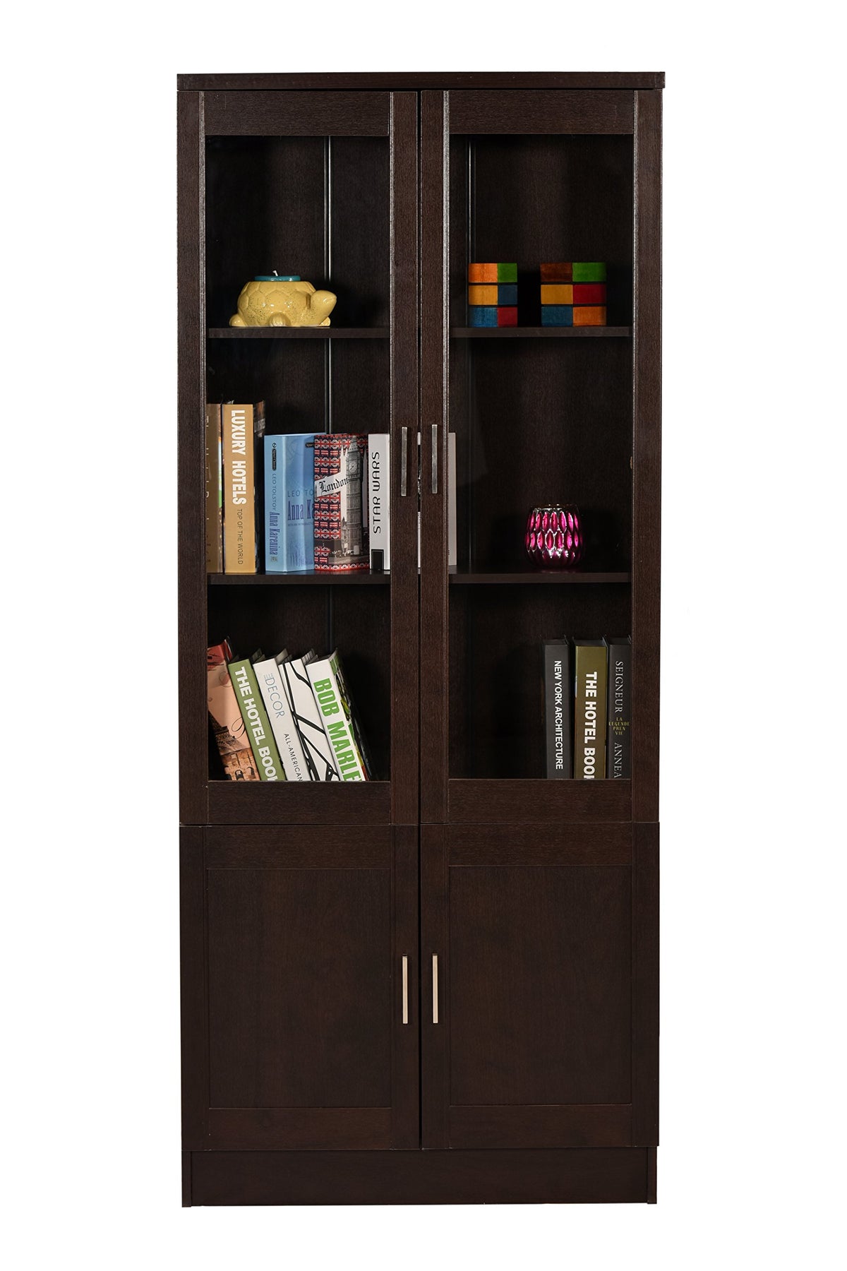 DeckUp Versa Engineered Wood Book Shelf and Display Unit (Dark Wenge, Matte Finish)