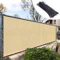 Royal Shade 5' X 50' Beige Fence Privacy Screen Windscreen Cover Netting Mesh Fabric Cloth - Cable Zip Ties Included (We Make Cu