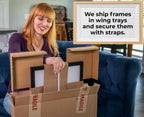 32X36 Frame Black Picture Frame - Complete Modern Photo Frame Includes Uv Acrylic Shatter Guard Front, Acid Free Foam Backing Bo