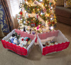 Akro-Mils KeepBox 12 Gallon Storage Container Nesting Stackable Plastic Clear/Red 21.5" x 15.25" x 12.5"