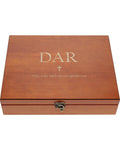 WE Games Custom Engravable Wooden Keepsake Storage Box, Decorative Memory Box, Storage with Brass Fixtures, Storage for Photos, 