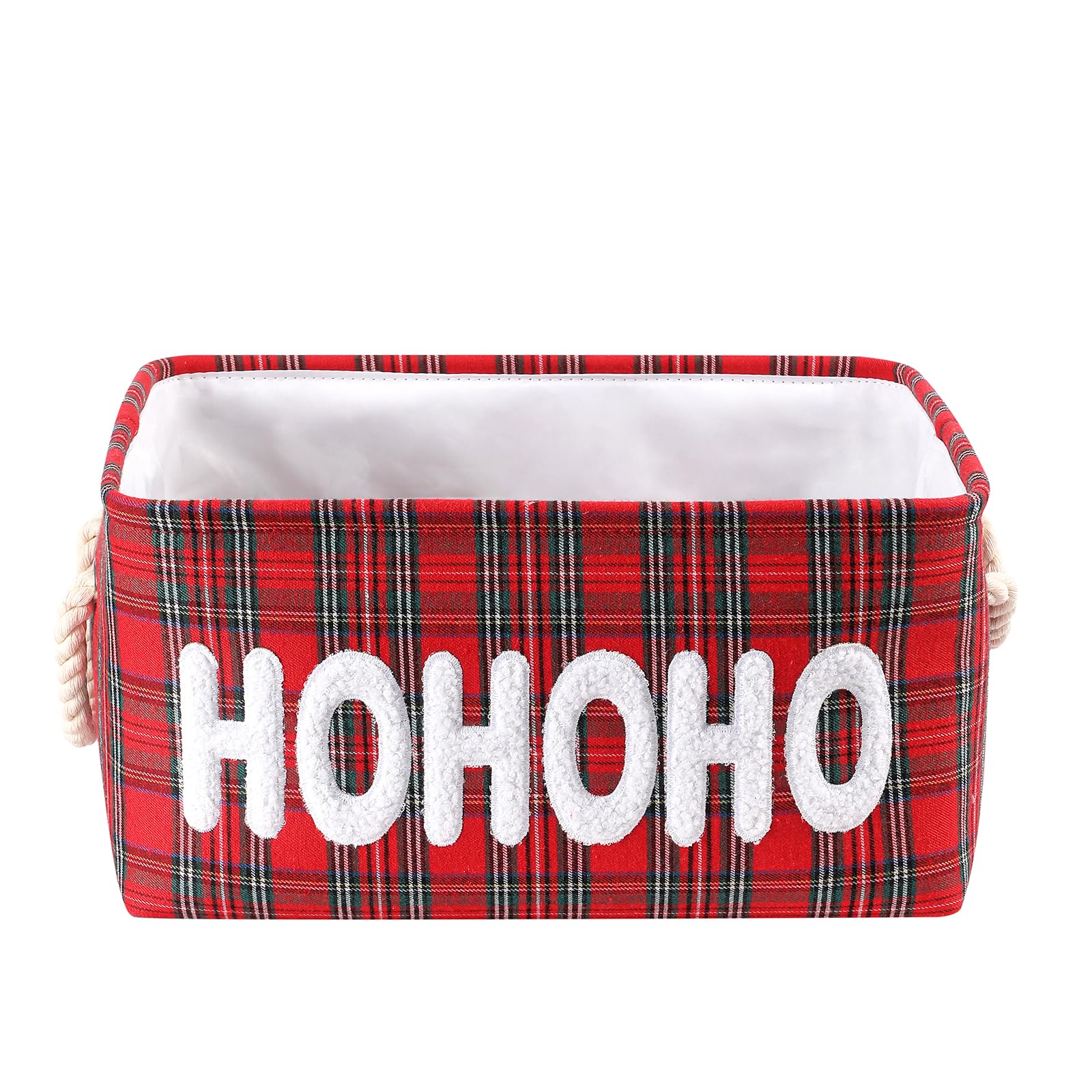 Christmas Baskets Farmhouse Ornament Box Christmas Storage Canvas Storage Bins Holiday Storage Organizer Christmas Basket for Gi