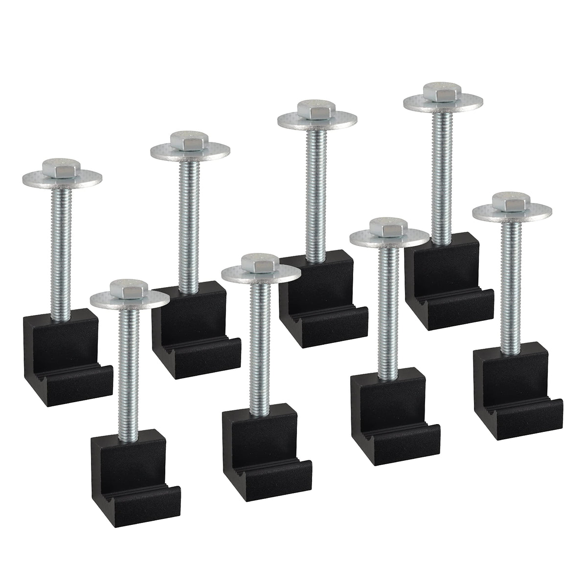 Fgjqefg Truck Tool Box Mouting Kit, Pickup Truck Bed Tie Downs Aluminum J Hooks No Drilling For Crossover Tool Box-8Pcs