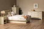 South Shore Fusion 5-Drawer Chest, Bleached Oak