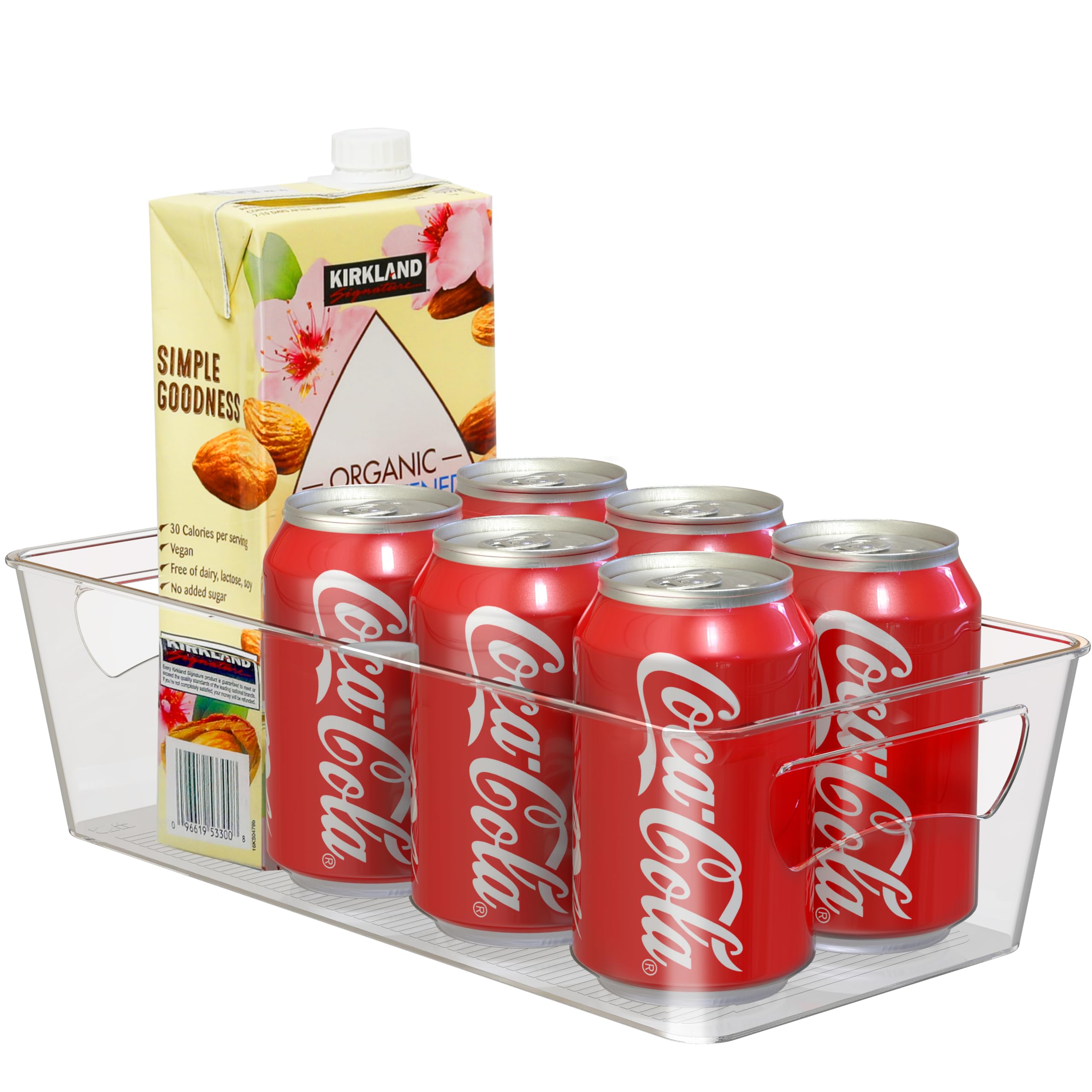 Simple Houseware Kitchen Can Organizer Clear Bin for Cabinet/Pantry/Refrigerator/Freezer/Fridge