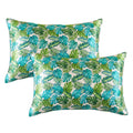 Thxsilk Set Of 2 Natural Mulberry Silk Pillowcase For Hair, Skin, And Sleep, Monstera Print, Standard Size(20'X26')