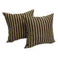Blazing Needles Printed Throw Pillow, 17", Midnight Stripe 2 Count