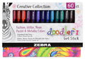 Zebra Pen Doodler'Z Gel Stick Pen 1.0Mm Assorted 60Pk (41960)