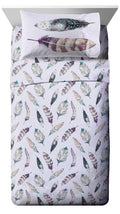 Jay Franco Trend Collector Painted Feathers Purple 4 Piece Full Sheet Set