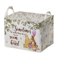 Winnie Nursery Decor, the Pooh Baby Stuff, Winnie Storage Nursery Basket, Large squarecanvas Laundry Hamper With A Waterproof PE