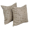 Blazing Needles Square Polyester Jacquard Throw Pillows, 17", Talamols Camel 2 Count