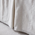 Simple&Opulence Premium Linen Bed Skirt Basic Style 18 Inch Tailored Drop Dust Proof Easy Fit Breathable (18'' Basic-Linen, Twin