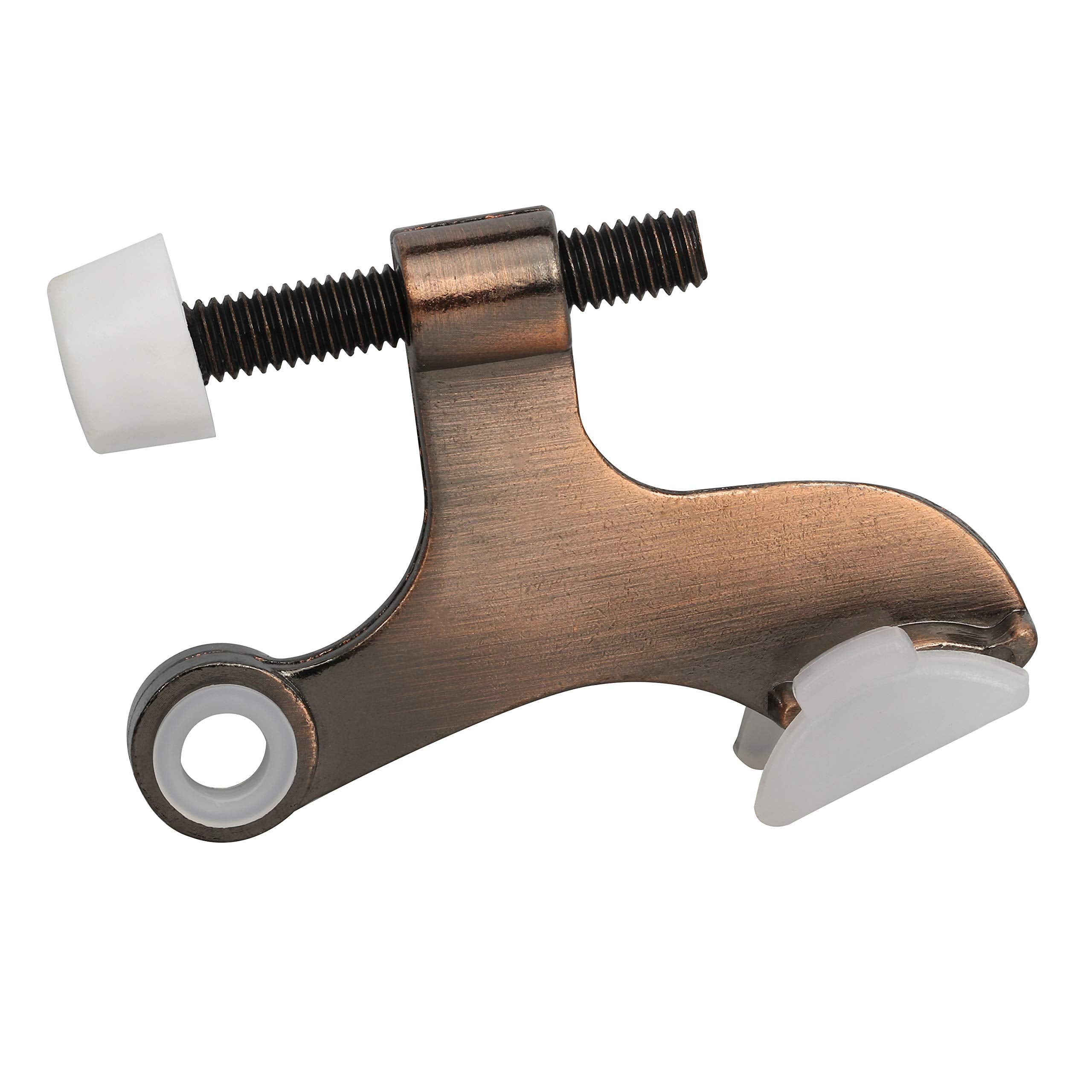 5 Pack Rok Hardware Adjustable Heavy Duty Hinge Pin Door Stop In Brushed Antique Copper Finish, Rokdsp1Bac