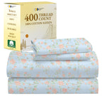 California Design Den Floral Sheets For Twin-Xl Size Bed - 100% Cotton Sheets Set, Luxury 400 Thread Count Sateen (Antique Rose)
