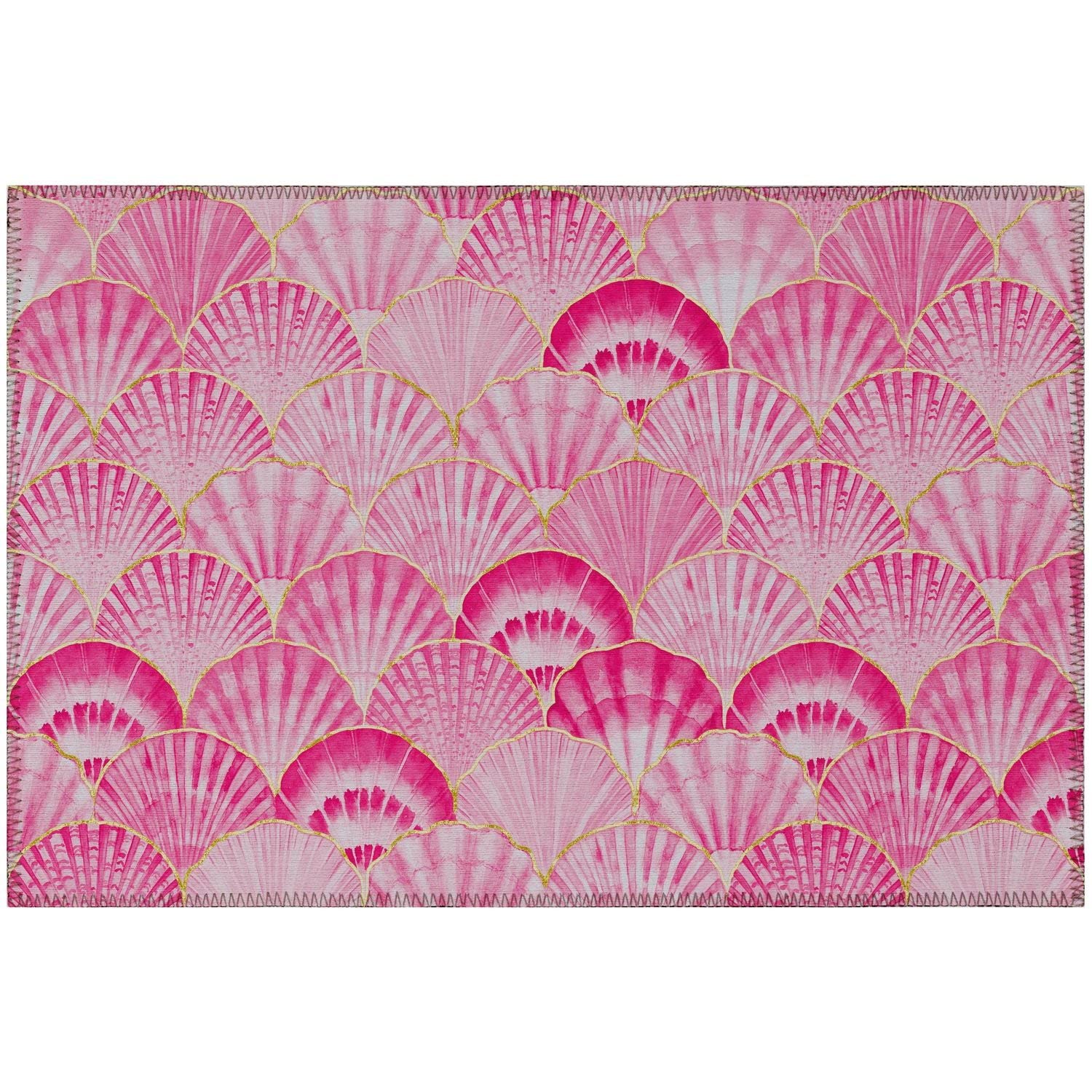Seabreeze Sz2 Pink Coastal Rug Rectangle 5' X 7 ' 6"