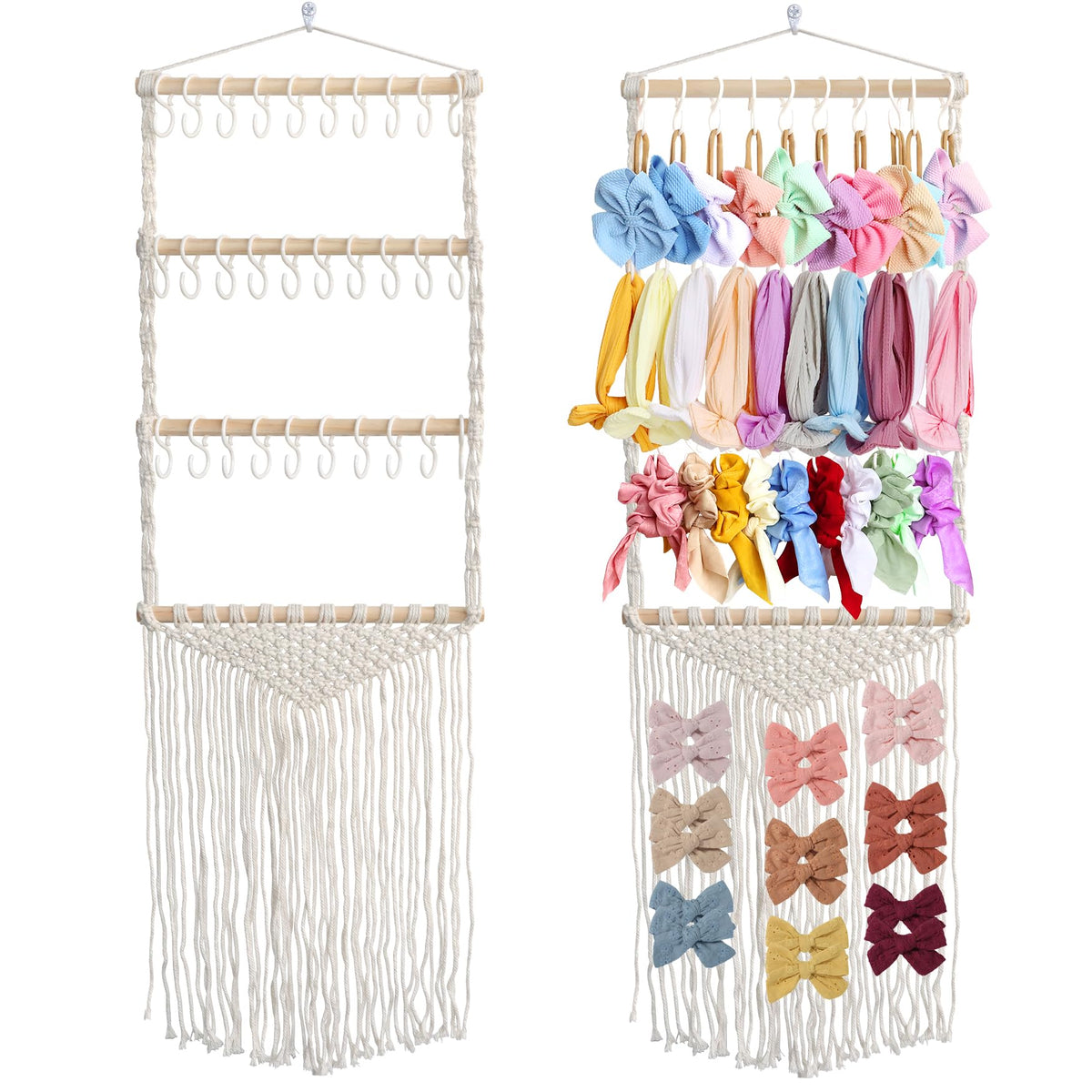 ALinmo Headband Holder Hair Bows Organizer for Girls, Baby Headbands Hair Accessories Organizer Storage Wall Hanging Decor for T