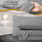 Abeero Home Queen Sheet Set - Luxury Hotel Bed Sheets - Soft Cooling Sheets With Elastic Corner Straps - Deep Pocket Microfiber