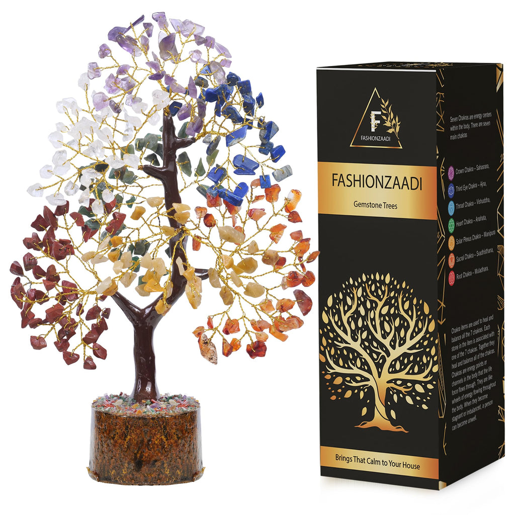 7 Chakra Tree of Life Decor, Crystal Tree for Positive Energy, Gemstones and Crystals, Womens Birthday Gifts, Feng Shui Tree, Ge