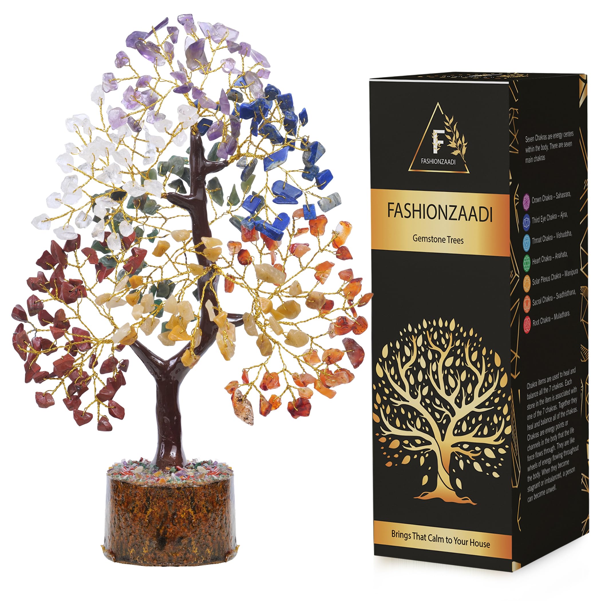 7 Chakra Tree of Life Decor, Crystal Tree for Positive Energy, Gemstones and Crystals, Womens Birthday Gifts, Feng Shui Tree, Ge