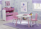 Delta Children 4-Piece Toddler Playroom Set Wood Pink/White