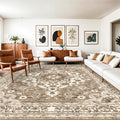 TOPRUUG Washable Oriental Area Rug - 10x14 Rugs for Living Room Soft Carpet for Bedroom Waterproof Floral Distressed Indoor Stai